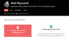 Desktop Screenshot of mathayward.com